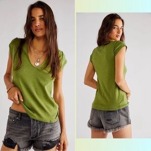 NWT Free People Always Yours Tee In Sea Serpent